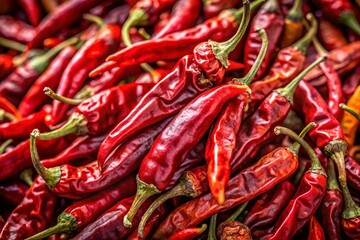 Dry Red Chili Peppers - Close-up, High-Quality, Vibrant, Detailed