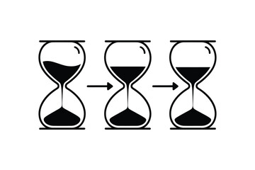 Hourglass icon set bundle vector illustrator