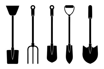 Naklejka premium set of garden tools