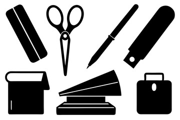 set of stationery items