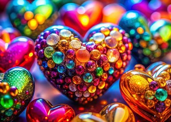 Heart-Shaped Beads:  Sparkling Gemstone Jewels