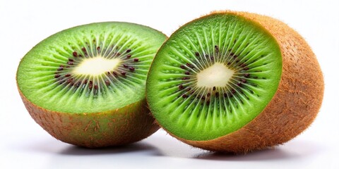Fototapeta premium Isolated Kiwi Fruits, Bright Color, High Detail, Natural Lighting