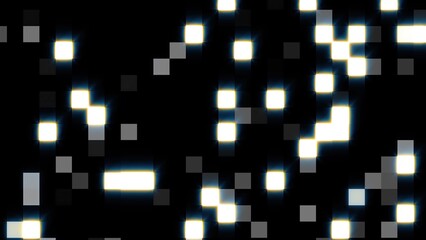 Bright flashing blocks. Computer generated