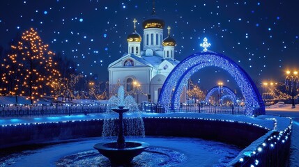 Winter Wonderland in a Russian City
