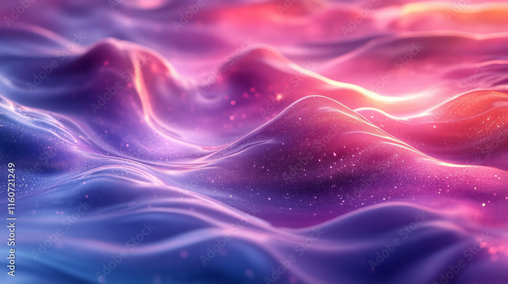 Aufkleber glowing liquid waves creating a mesmerizing pattern,