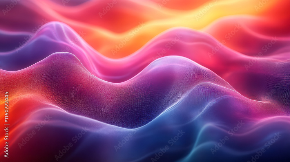 Aufkleber abstract waves intersecting and weaving together,