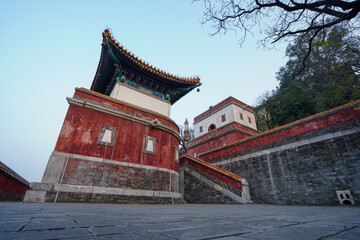 Tibetan architecture in the Four Great Regions of Summer Palace in Beijing.