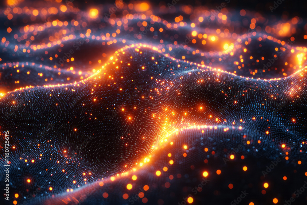 Poster a vibrant visualization of a neural network,