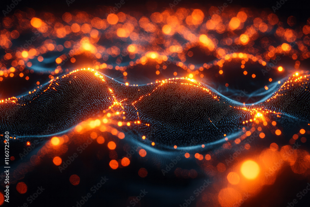 Poster A vibrant visualization of a neural network,