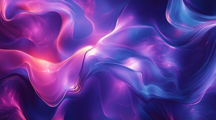 Obraz premium Bright abstract gradient with purple and blue hues, softly glowing and blending, creating a vibrant and dynamic atmosphere