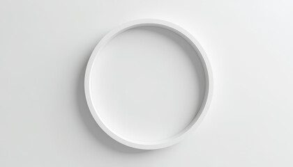 White Circular Picture Frame Mockup