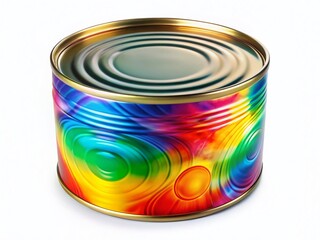 Round Tin Can - Bright, Colorful, Detailed