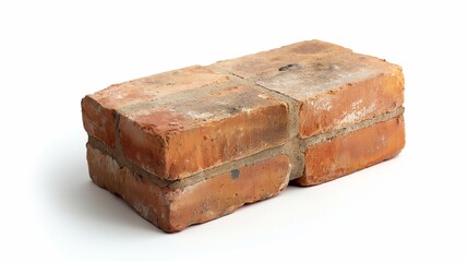 A brick isolated on white background
