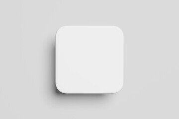 Pin Mockup on white 3D rendering
