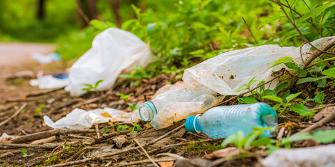 a bunch of plastic bottles