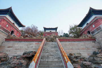Tibetan architecture in the Four Great Regions of Summer Palace in Beijing.