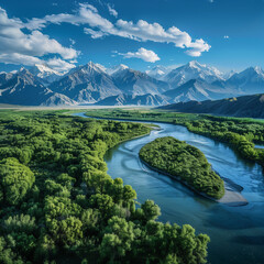mountain river in the mountains