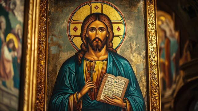 Naklejki Byzantine Icon of Jesus Christ