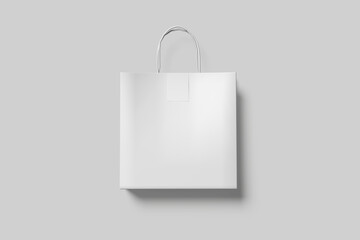 Paper Bag Mockup on white 3D rendering