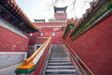 Tibetan architecture in the Four Great Regions of Summer Palace in Beijing.