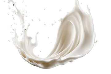 Milk splash isolated on transparent background