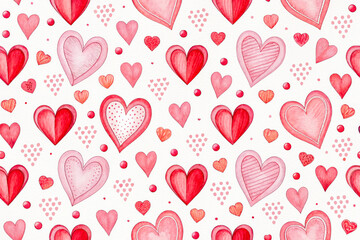 watercolor hearts fabric by little _ b on spoons _ _ _ _ _ on spoons