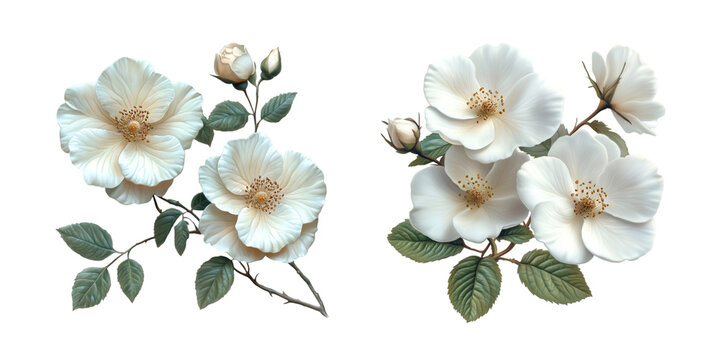 Fototapeta white flower isolated on white background