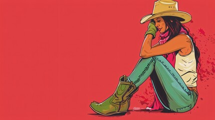 Chic Cowgirl Fashion Style with Pink Aesthetic