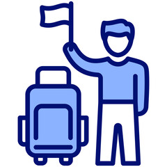 Fototapeta premium Immigrant Icon