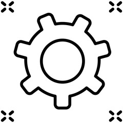 Gear line icon style