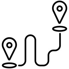 Gps line icon style