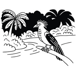 Print bird vector 