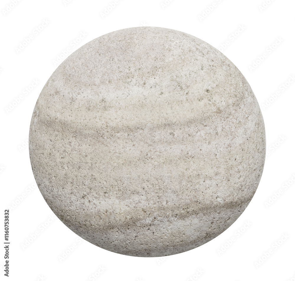 Poster a pebbles rock with a rough surface isolated on white background