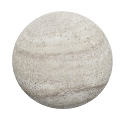 A pebbles rock with a rough surface Isolated on white background