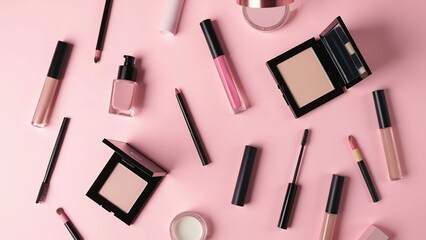 Makeup Essentials on Pink