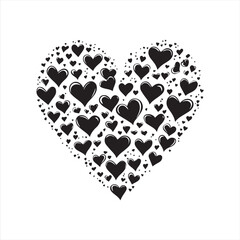 tree with heart shape Love icon 