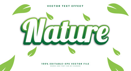 Nature green editable text effect Template Suitable for organic badge and farm
