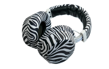 Zebra Stripe Headphone on transparent background.PNG