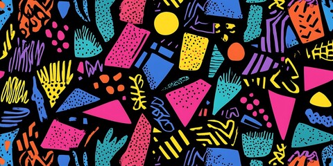 Obraz premium a colorful pattern on a black surface