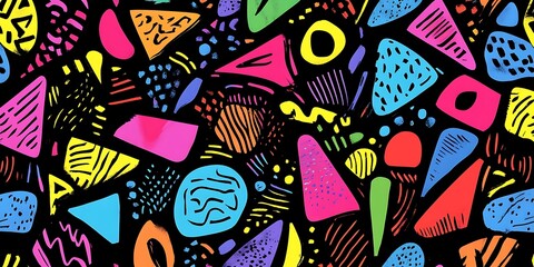 Fototapeta premium a colorful pattern on a black surface