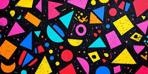 Obraz premium a colorful pattern on a black surface