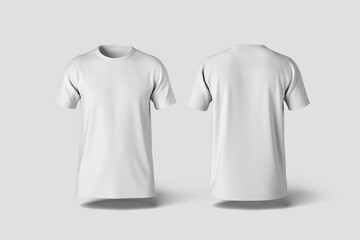 T-shirt Mockup on white 3D rendering
