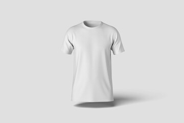 T-shirt Mockup on white 3D rendering
