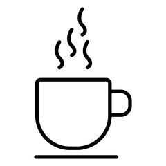 Coffee Cup line icon style