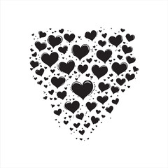 tree with heart shape Love icon 