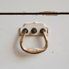 a white drawer with a handle