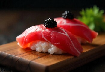 sushi and chopsticks