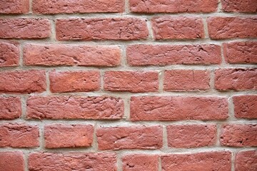 Red brick wall background, grunge brick texture