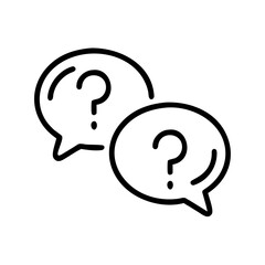 question mark speech bubble