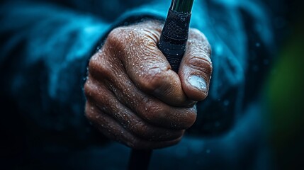 A weathered hand grips a fishing rod, a testament to years spent battling the elements and pursuing the thrill of the catch. 